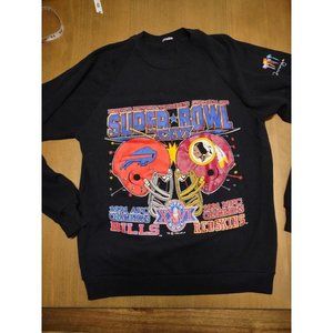 Vintage Xxvi Super Bowl Crew neck Sweater 1992  bills vs redskins